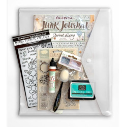 Kit Junk Journal, sello, stencil, cola y accesorios Secret Diary