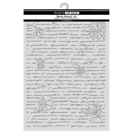 Stencil Stamperia Din A-3  All Around cartas y flores