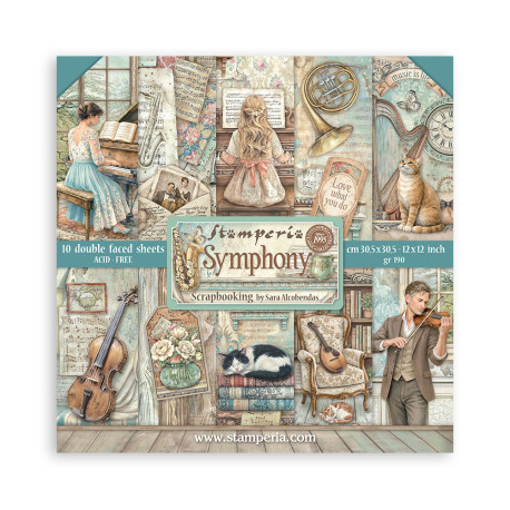 Colección Stamperia 30 x30  Symphony