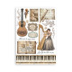 Washi pad 8 hojas A5 Stamperia Symphony