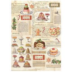 Papel de Arroz Stamperia Classic Christmas sweets