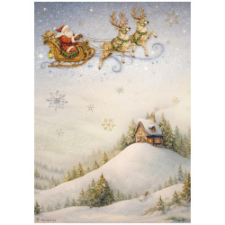 Papel de Arroz Stamperia Silent Night Santa Claus
