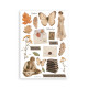 Washi pad 8 hojas A5 Coffee and chocolate Stamperia