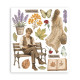Rub-on Stamperia Set 6 Hojas 20.5x23 cms. Flowers and Poems