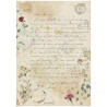 Papel de Arroz Stamperia Flowers and Poems handmade letter