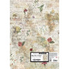 Hoja Papel  Arroz Stamperia 50x70 cms. Peony pattern
