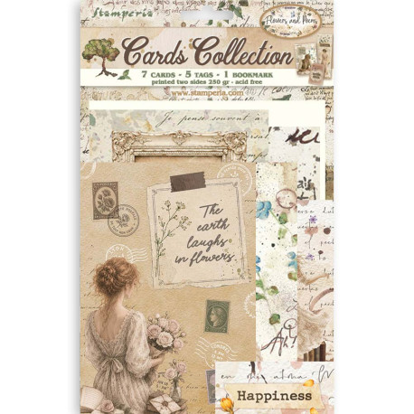Set Tarjetas Stamperia Flowers and Poems