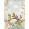 Papel de Arroz Stamperia Cozy Family the bridge