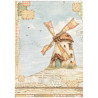 Papel de Arroz Stamperia Cozy Family windmill