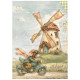 Kit 8 Papeles arroz A-6 Stamperia  Cozy Family