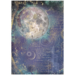 Papel de Arroz Stamperia Cosmos luna