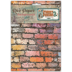 Kit 8 Papeles arroz A-6 Stamperia Backgrounds Furry Friends 2
