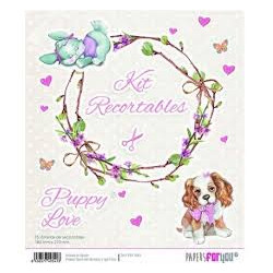 Kit Recortables Puppy Love15 papeles