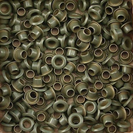 Set Eyelets 5 mm antique green  25 piezas