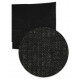 Hoja de tela de saco ( arpillera) 30x30 cm Negro