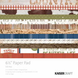 Pack  papeles Kaisercraft 6.5"X 6.5" old mac