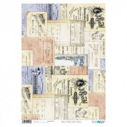 Papel de Arroz 29,7 x 42 cm Notas Vintage Papers For You