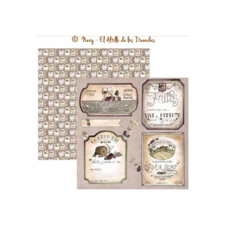 Papel Scrap 30x30 Ofelia entre Fogones 10