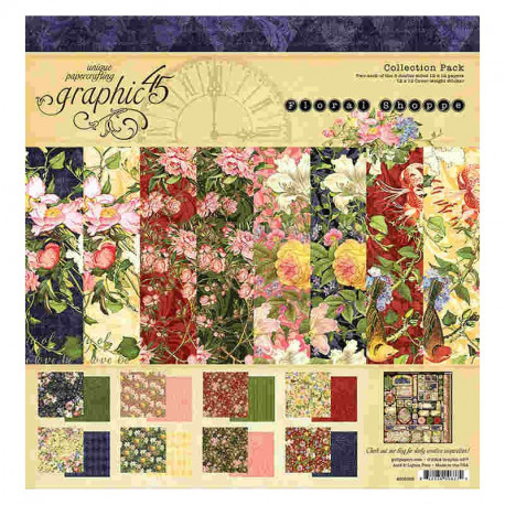 Stack Papeles Estampados 30x30 Graphic 45 Floral Shoppe