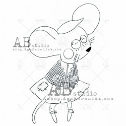 Sello de Caucho AB Studio ID-667 little mouse