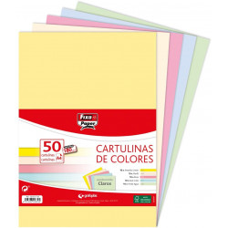 Cartulina A-4 Fixo Colores Claros 180 grs.